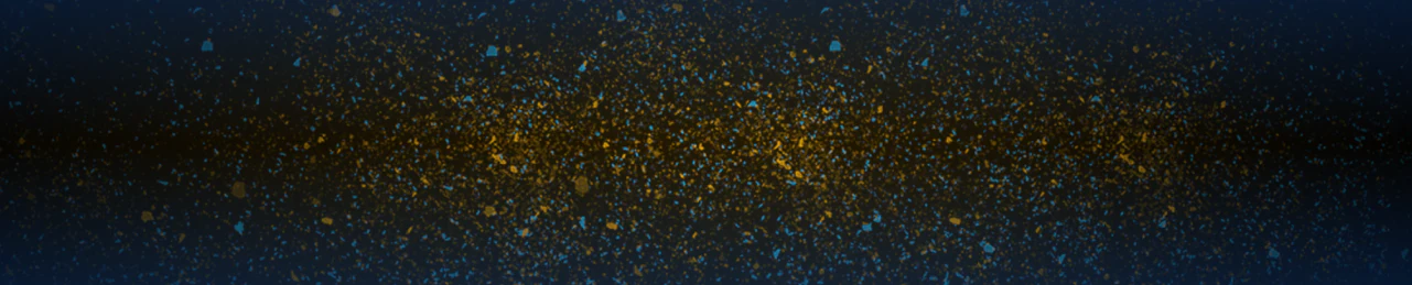 A black background with blue and yellow dots on it.